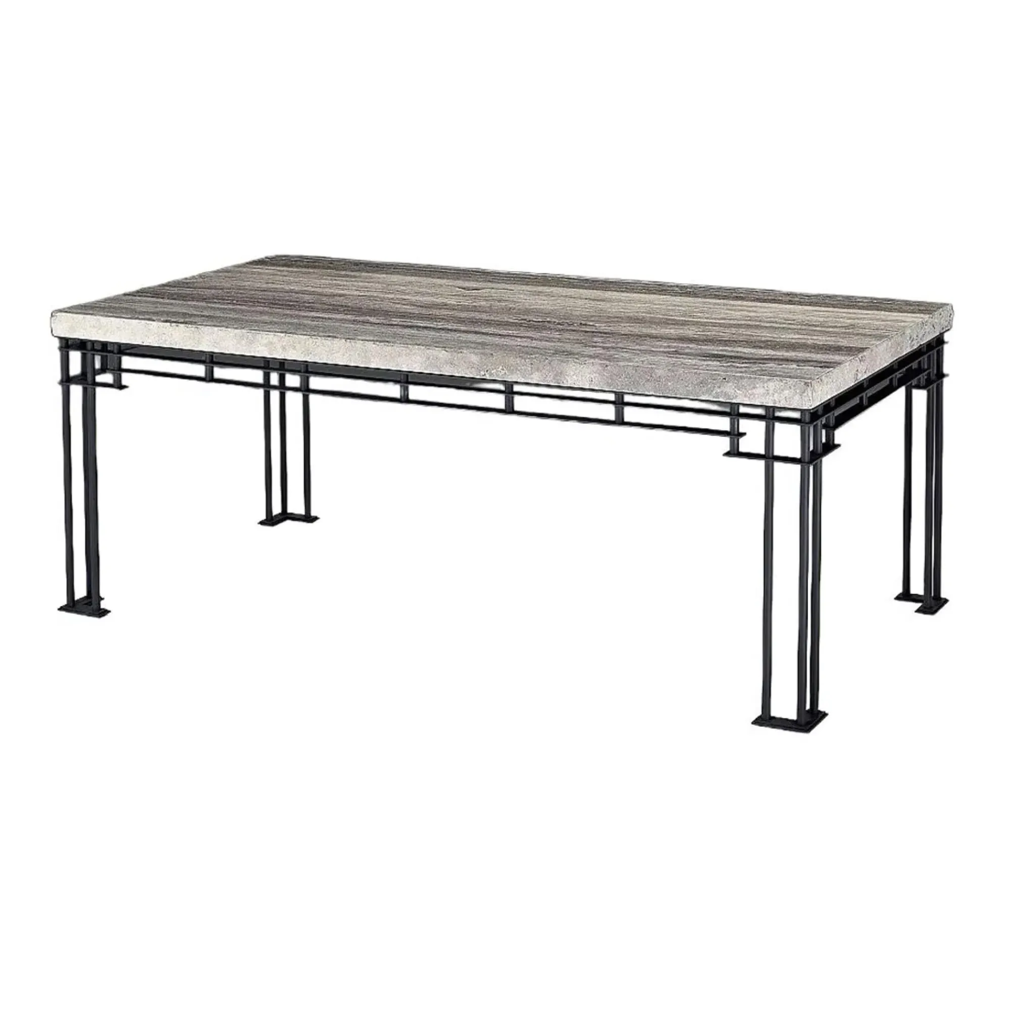 Brooklyn 8 Seater Dining Table - Marble, Metal