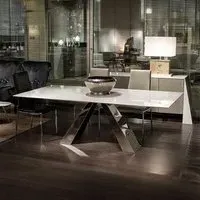 Butterfly Dining Table - Marble, Stainless Steel