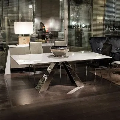 Butterfly Dining Table - Marble, Stainless Steel