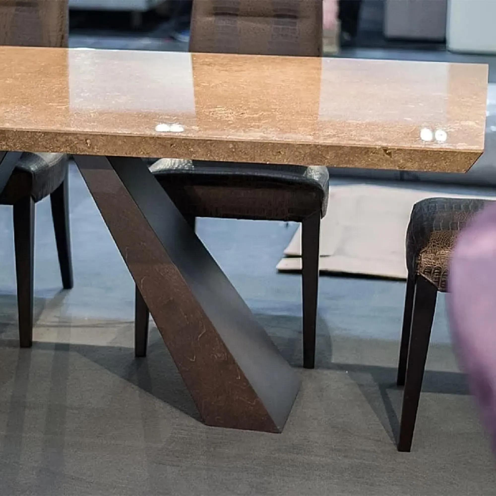 Butterfly Dining Table - Marble, Wenge Wood