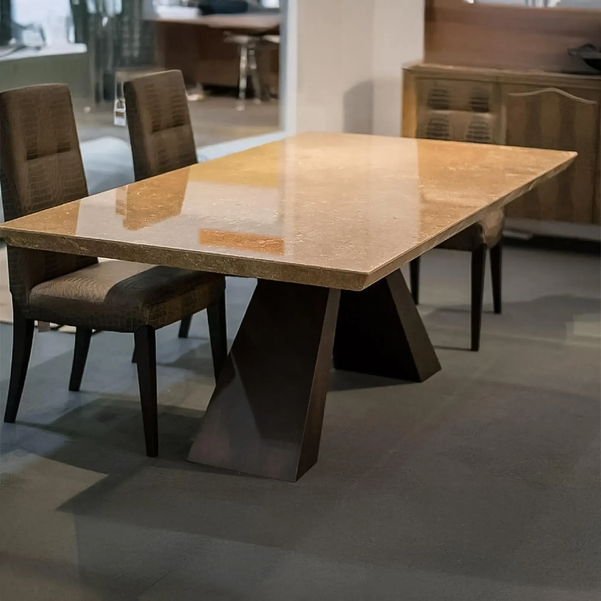 Butterfly Dining Table - Marble, Wenge Wood