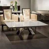 Butterfly Occasional Table - Marble, Stainless Steel