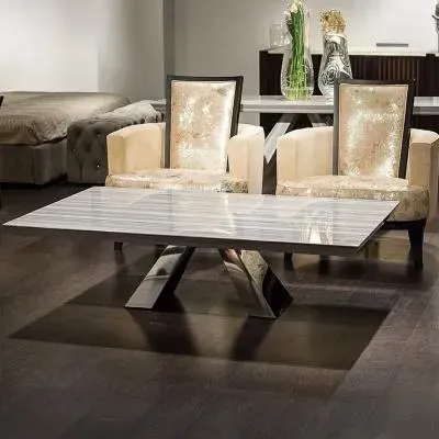 Butterfly Occasional Table - Marble, Stainless Steel