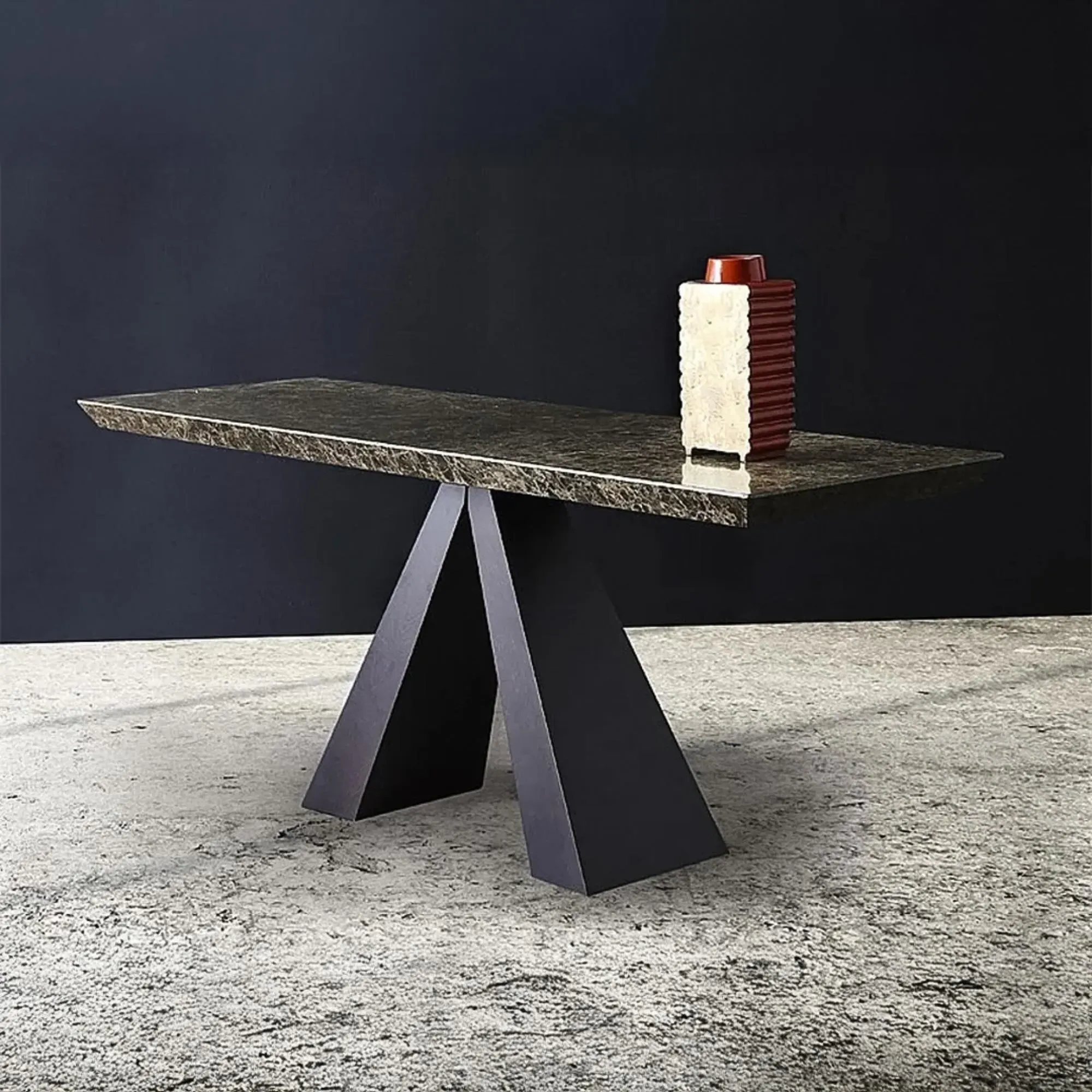 Butterfly Occasional Table - Marble, Wenge Wood