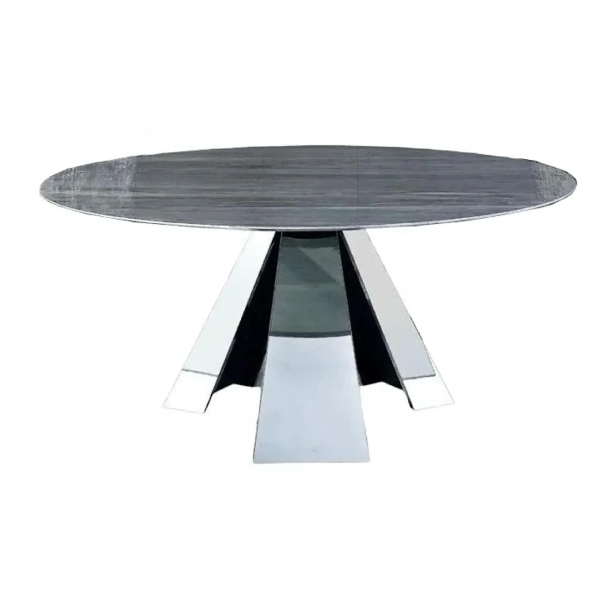 Butterfly Round Dining Table - Marble, Stainless Steel