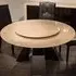 Butterfly Round Dining Table with Lazy Susan - Marble, Wenge