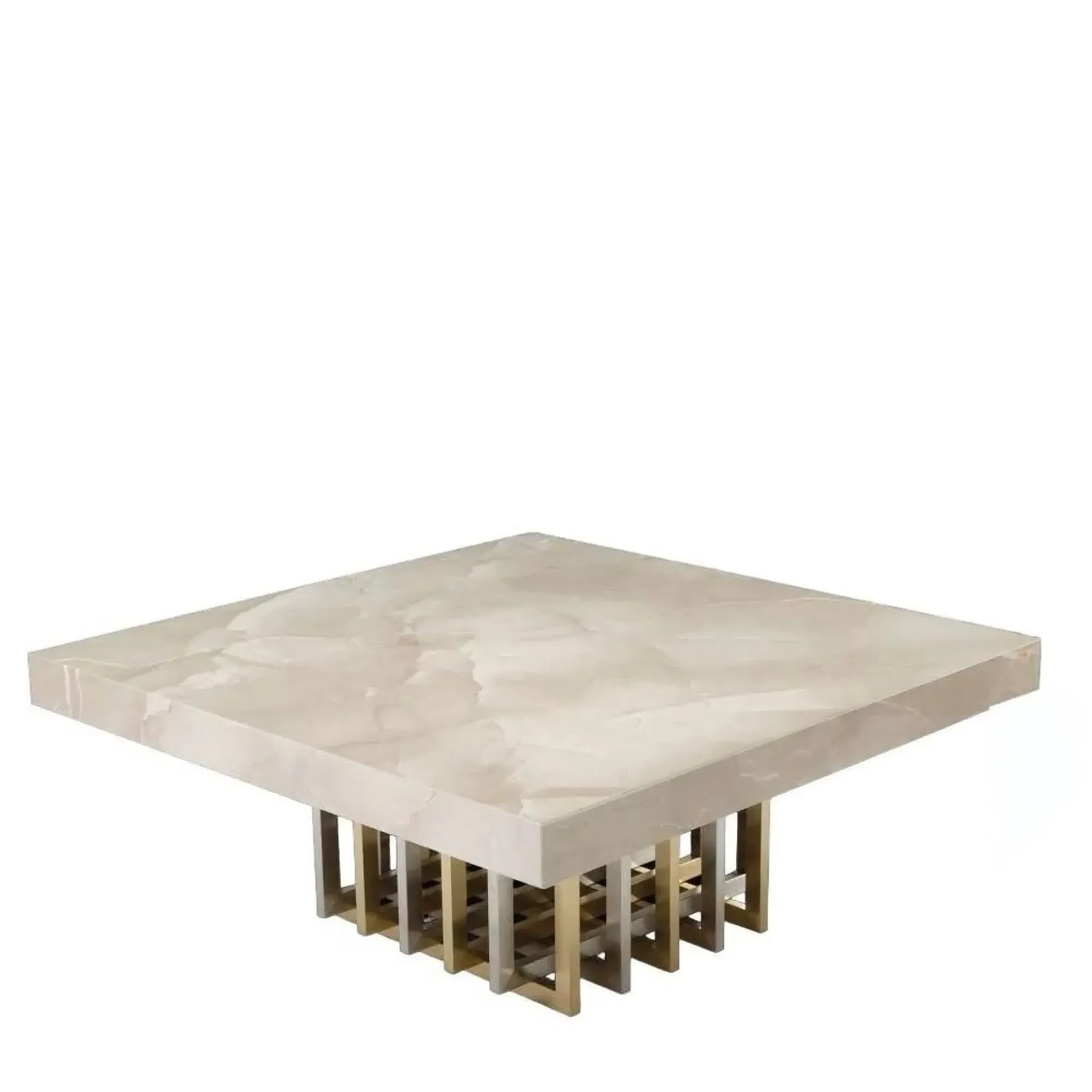 Cage Occasional Table - Marble, Metal