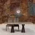Clepsy Marble Dining Table with Wooden Pedestal Base
