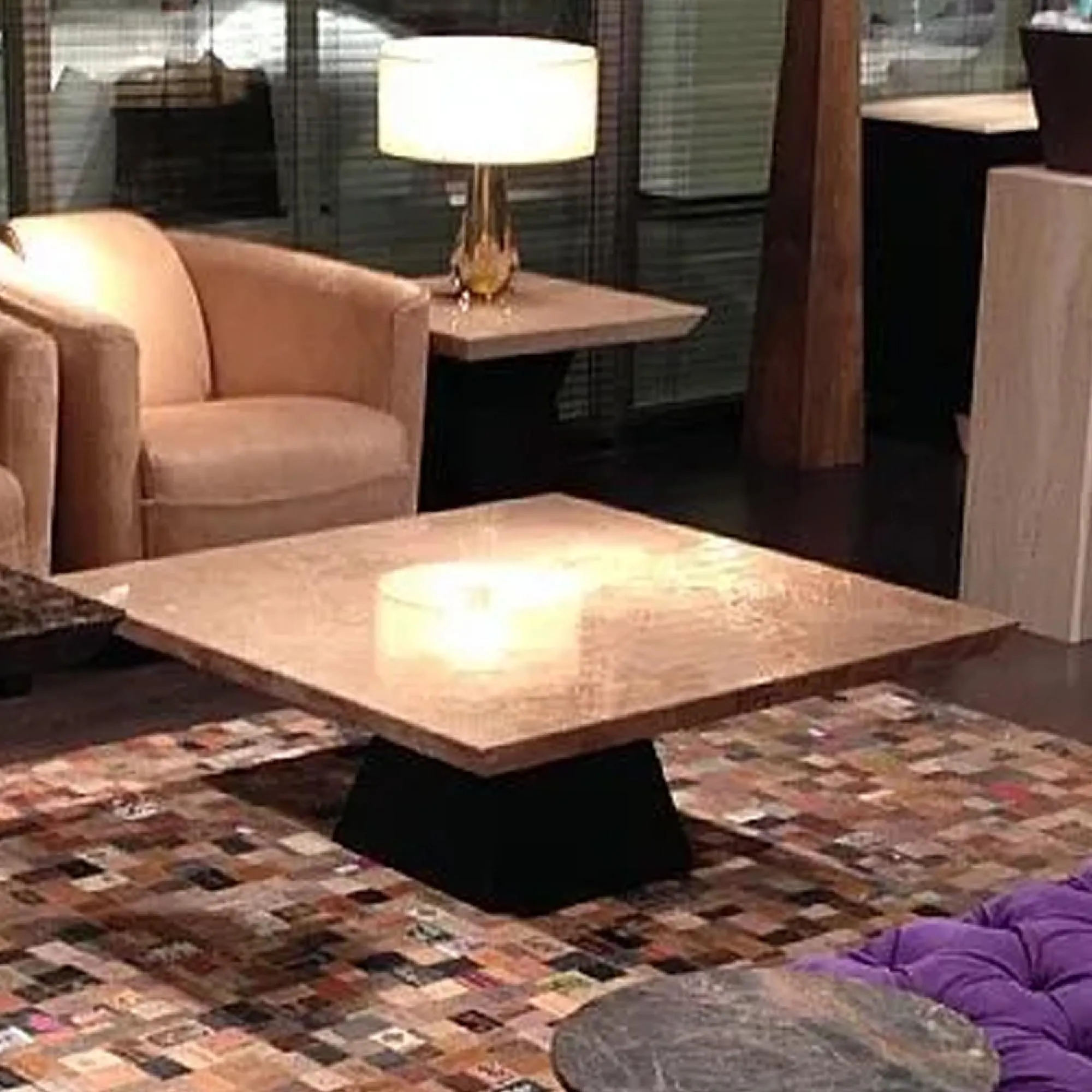 Clepsy Marble Occasional Table - Wenge Wood