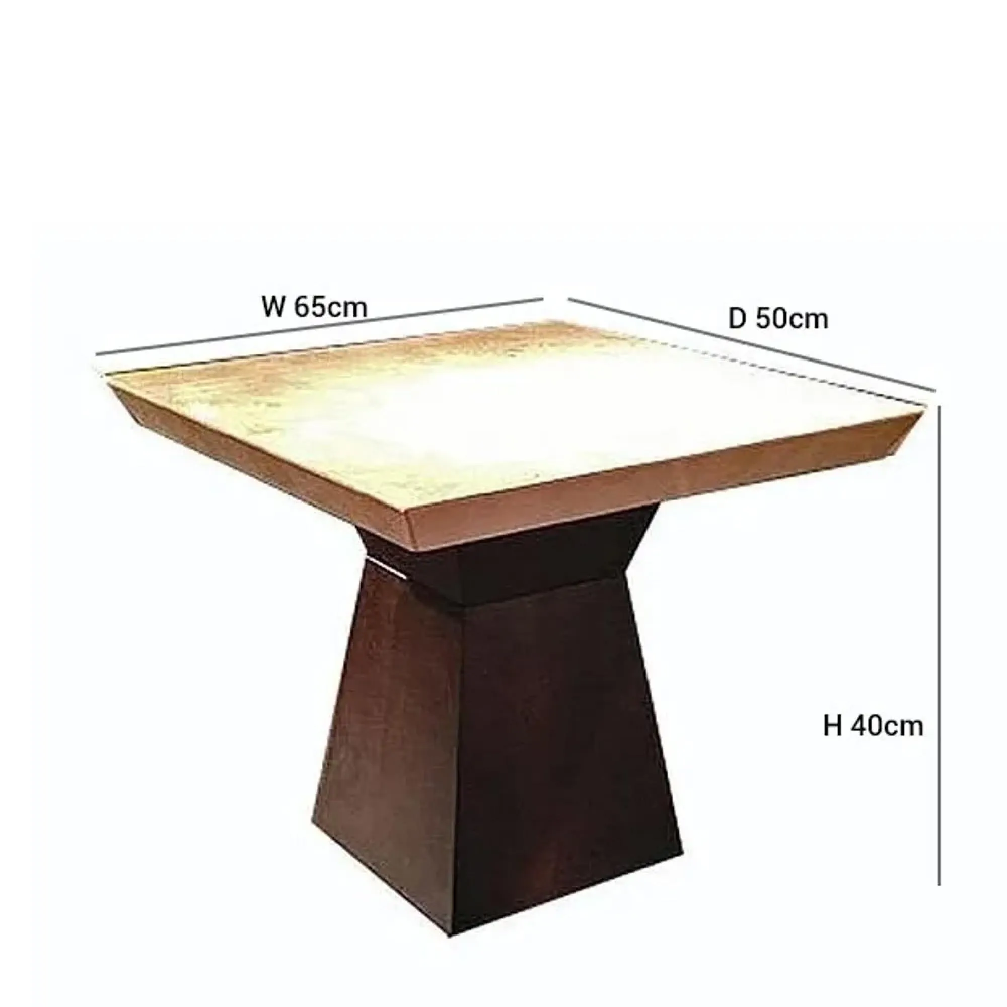 Clepsy Marble Occasional Table - Wenge Wood
