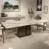 Compass Marble Pedestal Dining Table