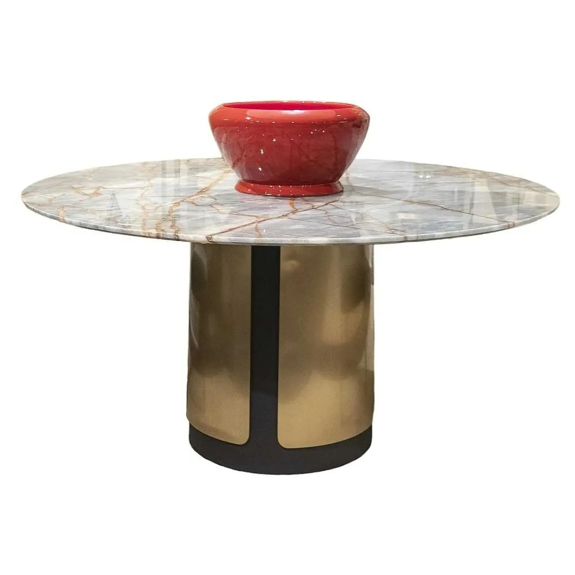 Compass Round Pedestal Dining Table - Marble