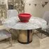 Compass Round Pedestal Dining Table - Marble