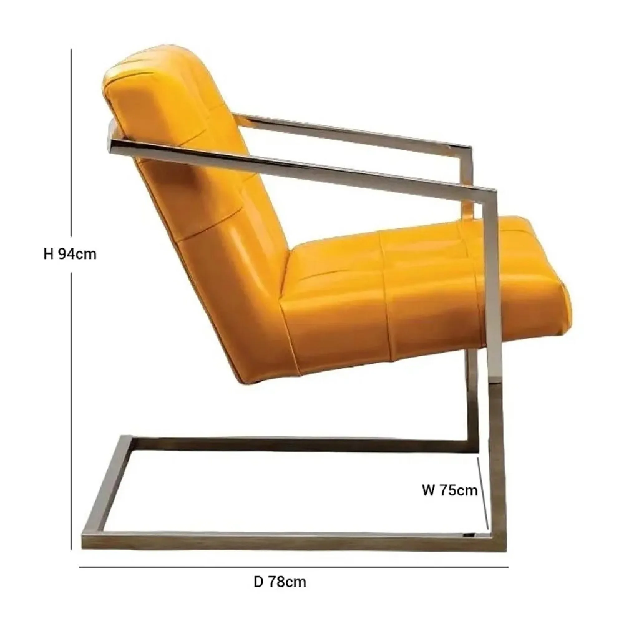 Dafne Leather Occasional Chair