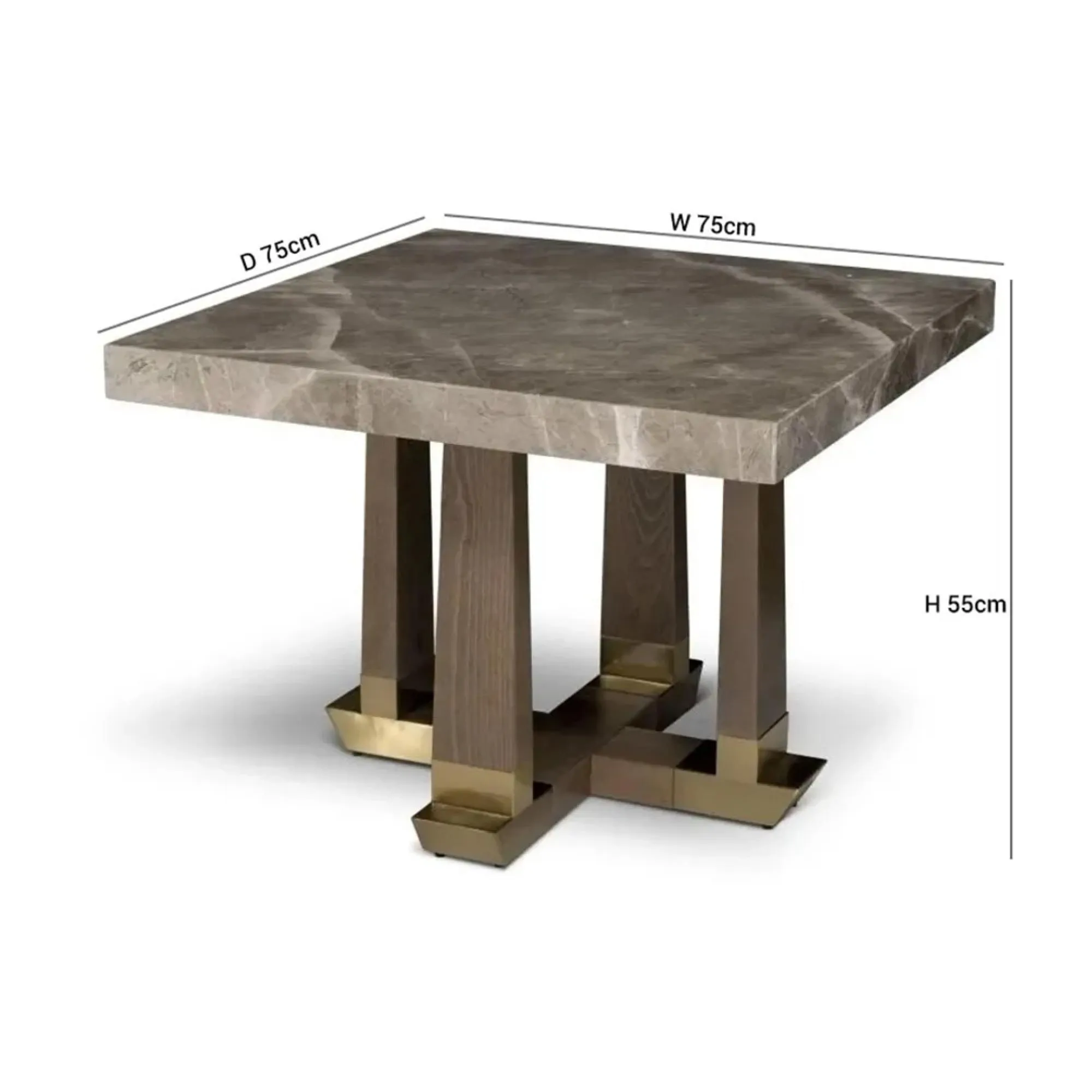 Daytona Lamp Table - Marble, Wood