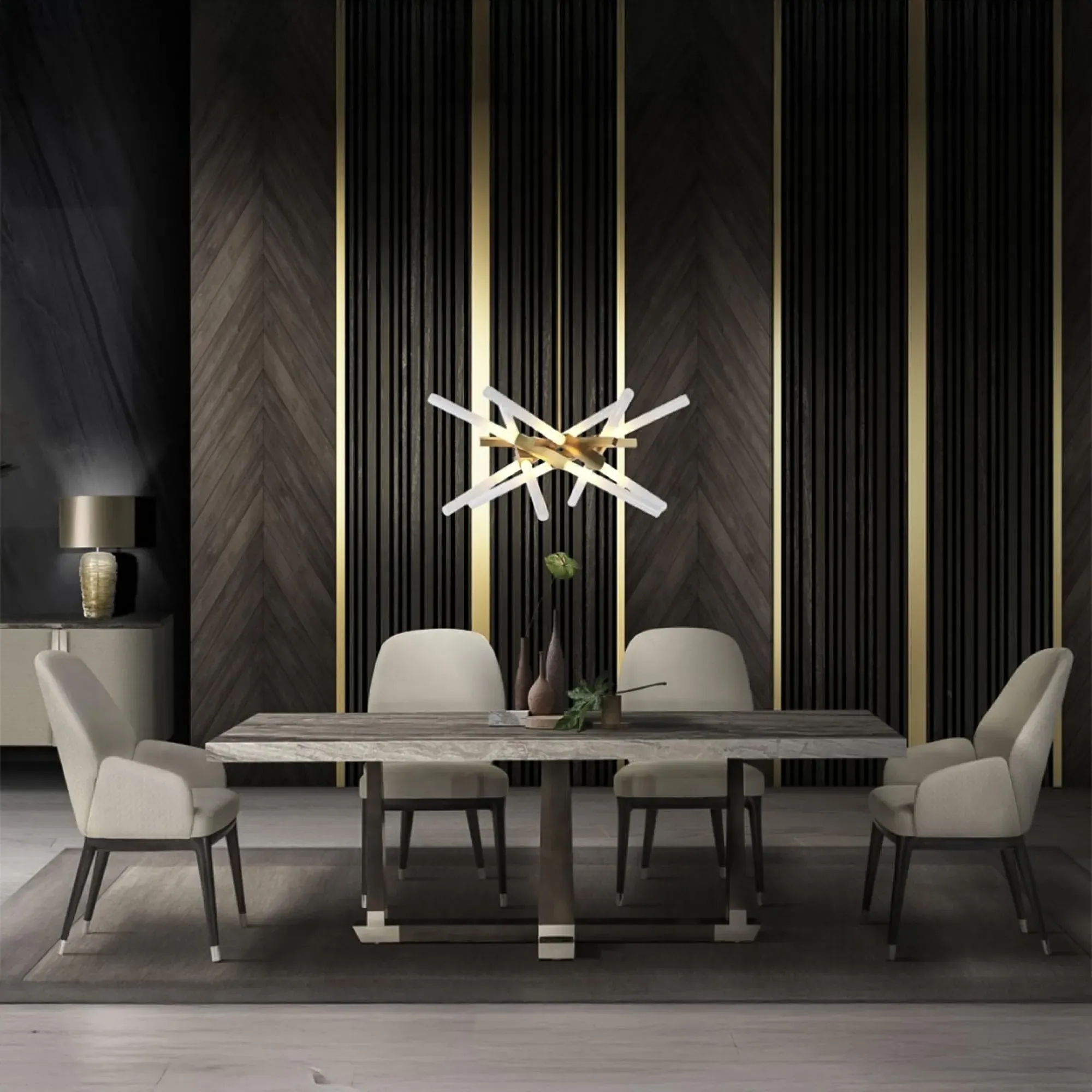 Daytona Marble Pedestal Dining Table