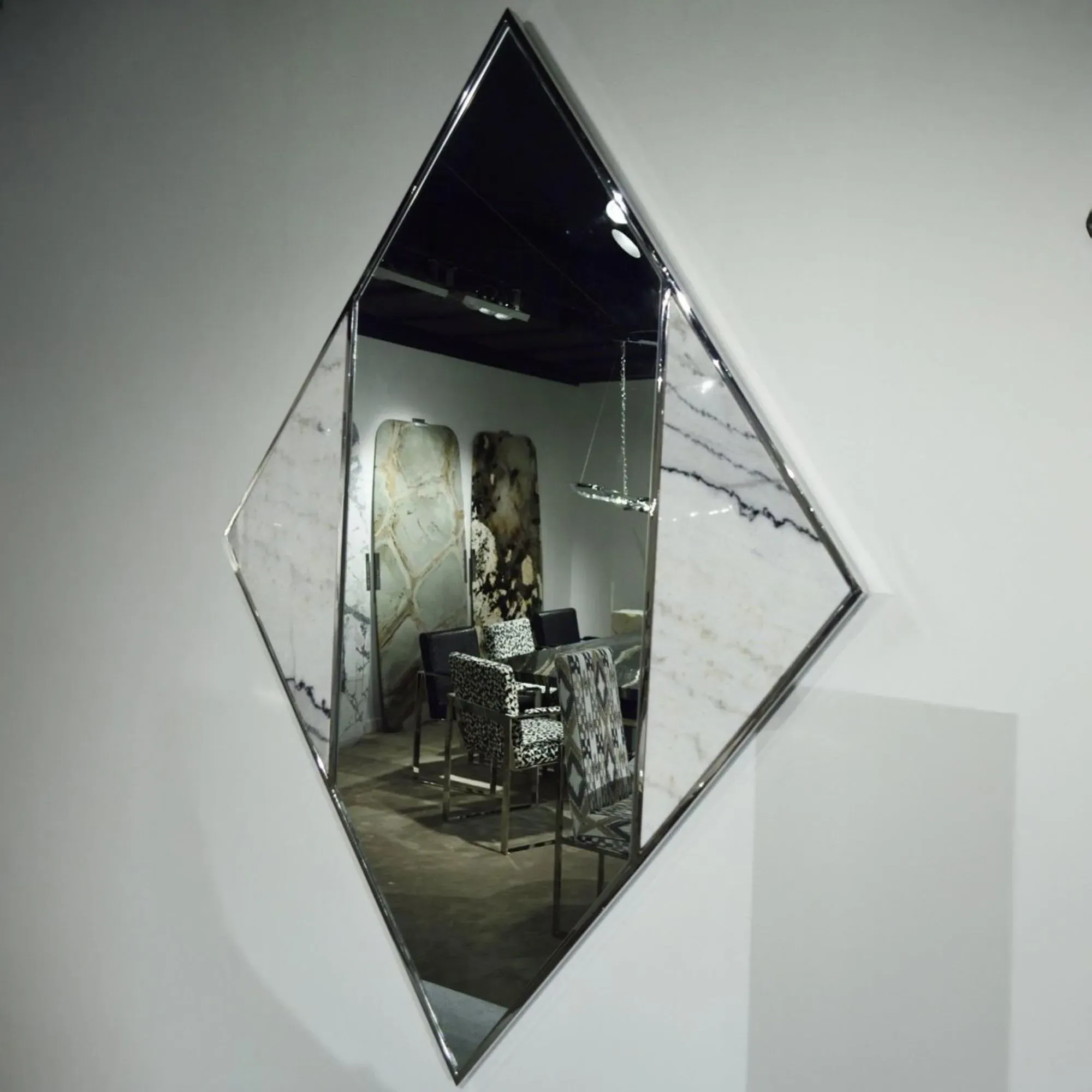 Diamond Wall Mirror - Marble