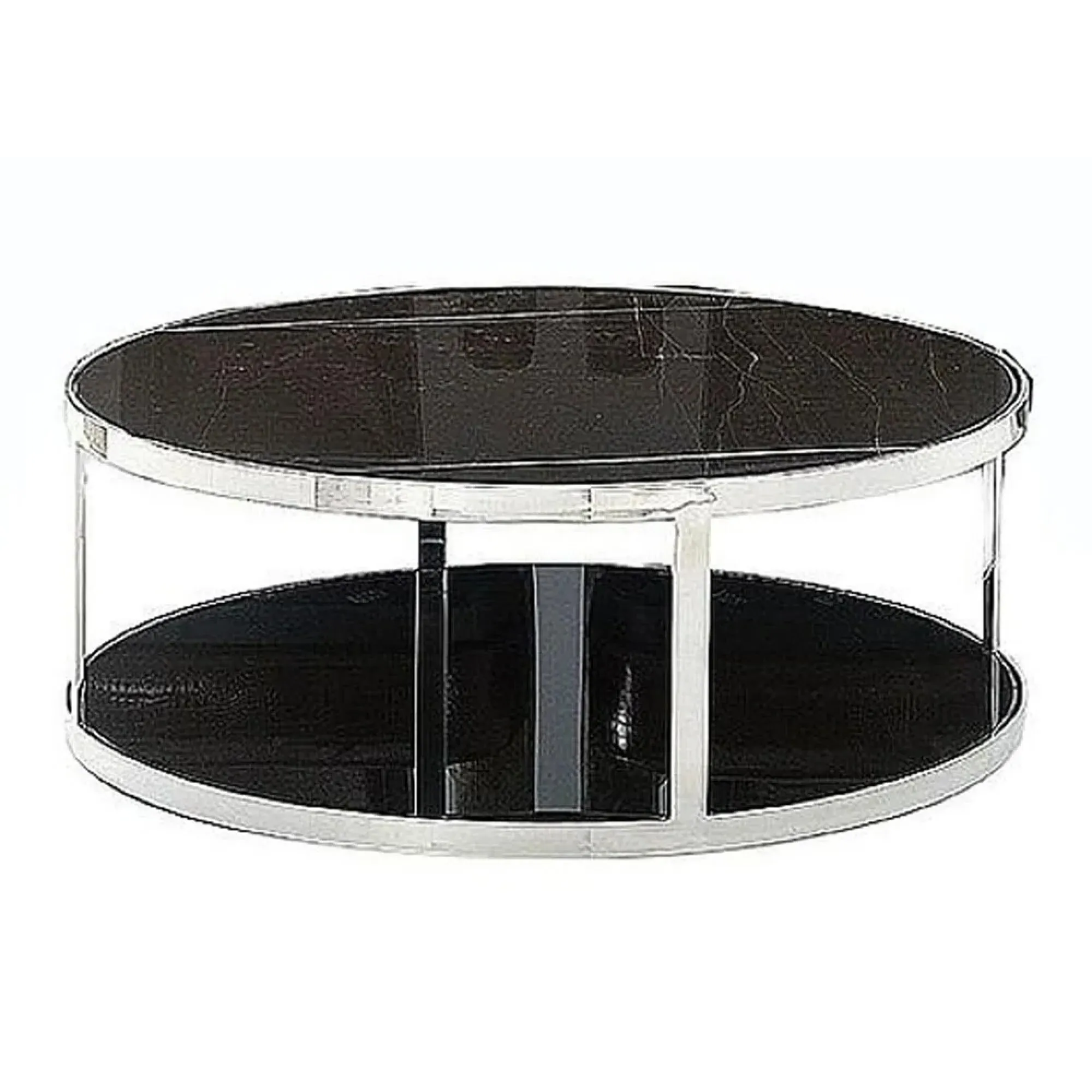 Elba Round Coffee Table - Marble, Glass
