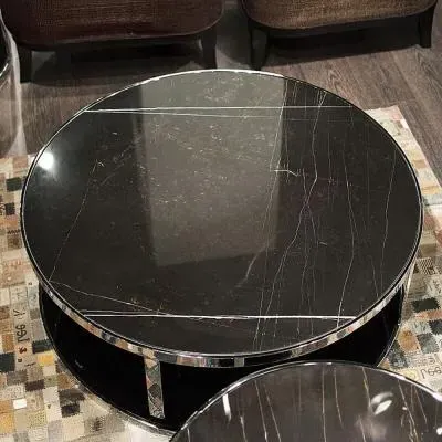 Elba Round Coffee Table - Marble, Glass image