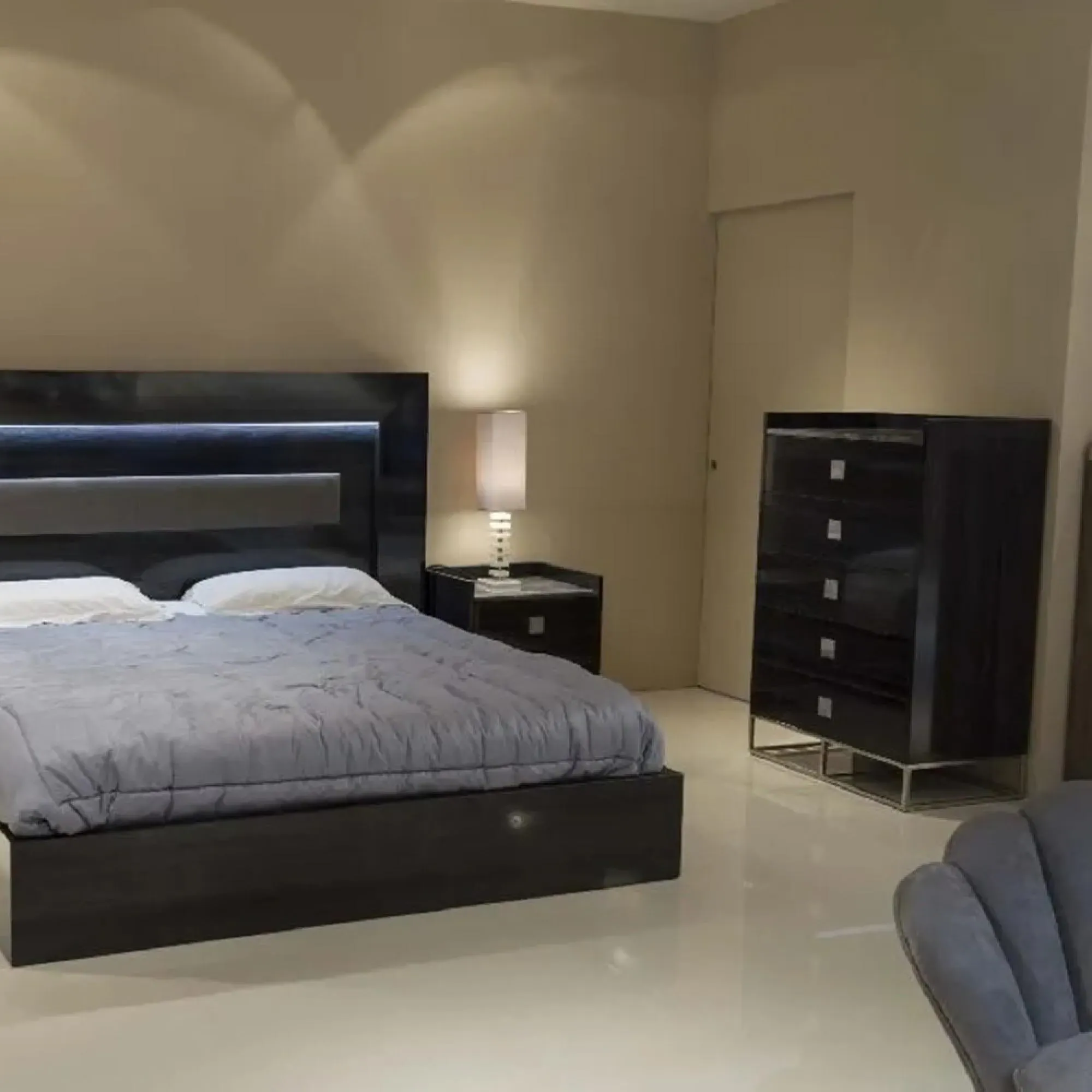 Elliot 5 Drawer Tall Chest - Marble, Wood