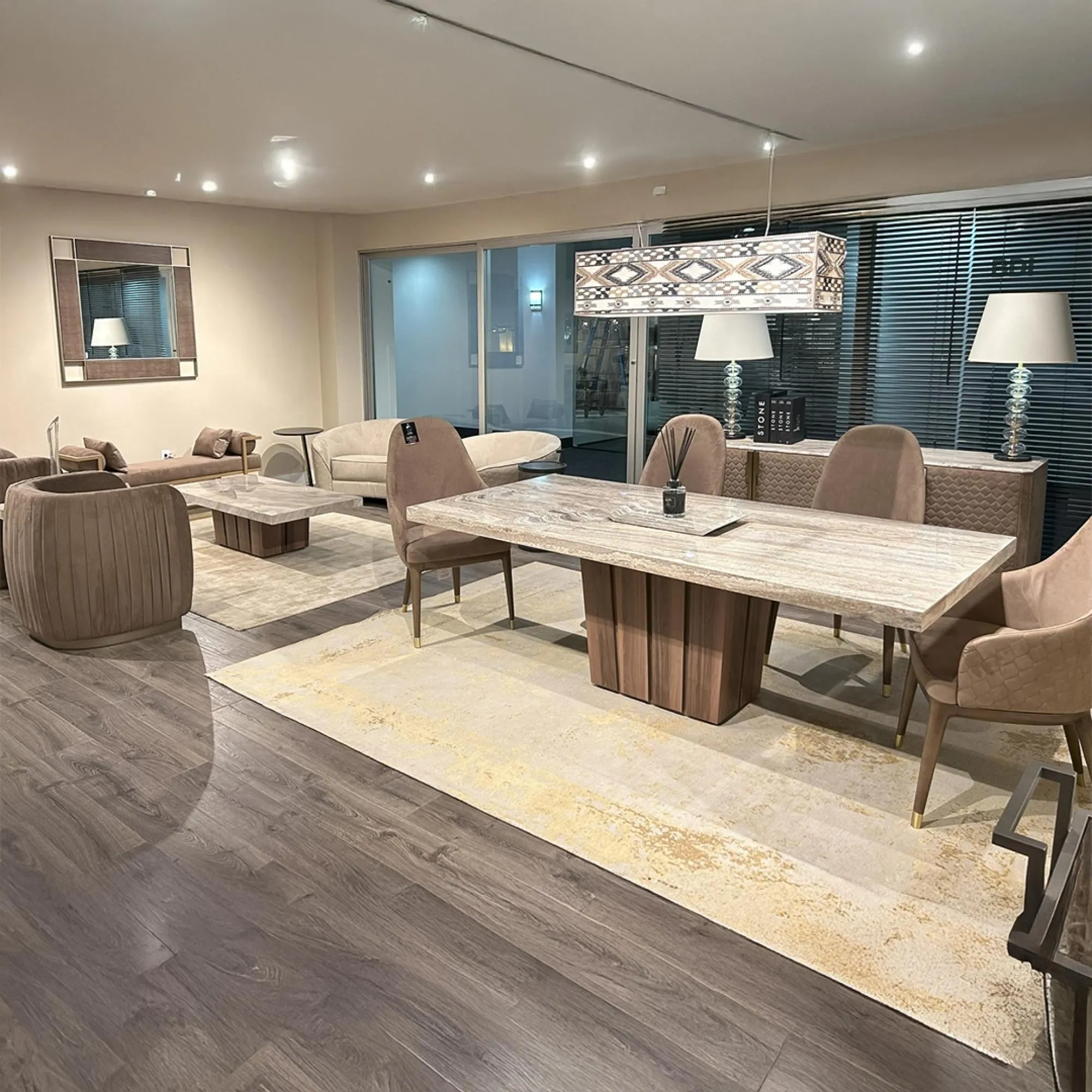 Empire Occasional Table - Marble, Wood