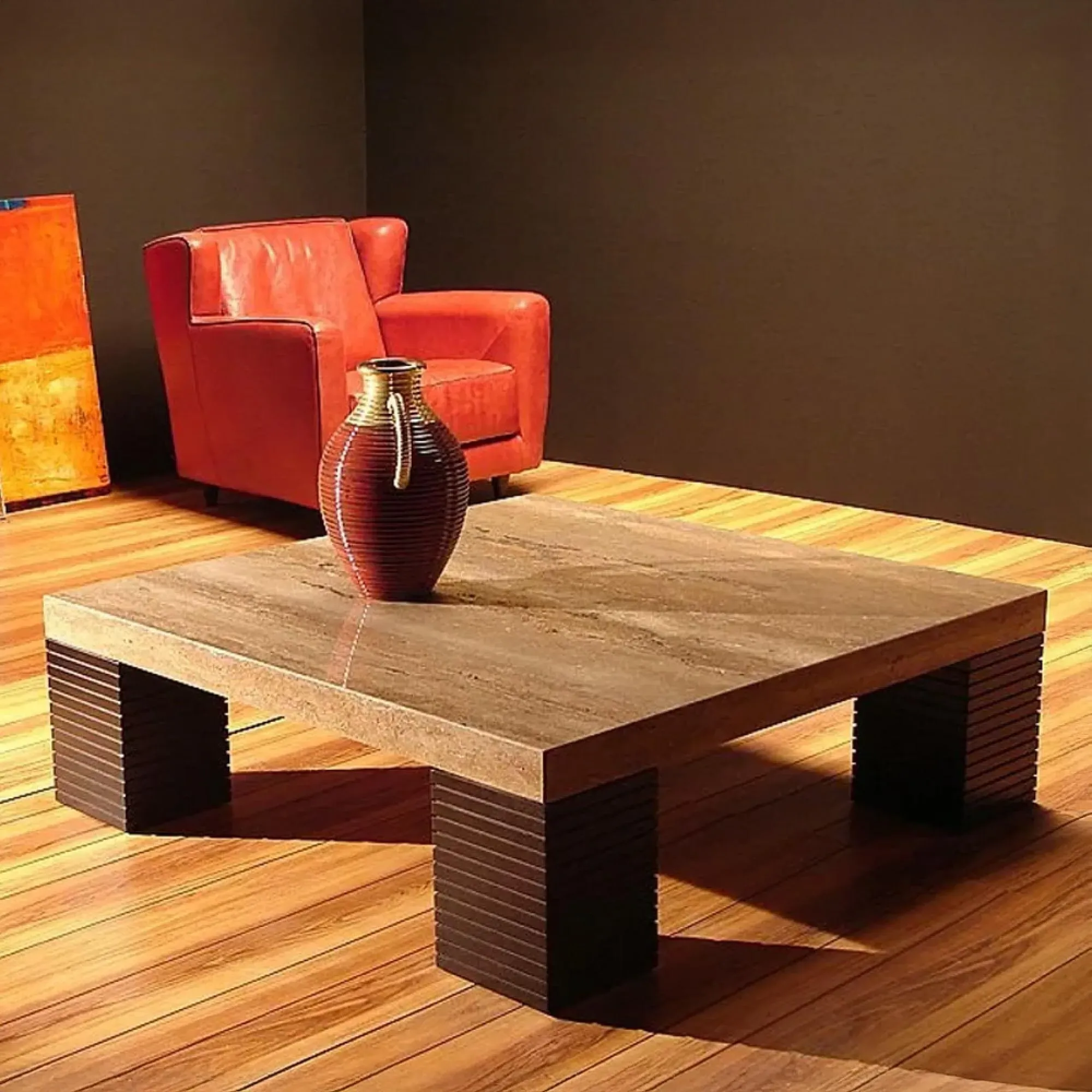Espresso Large Occasional Tables - Marble, Wenge Wood