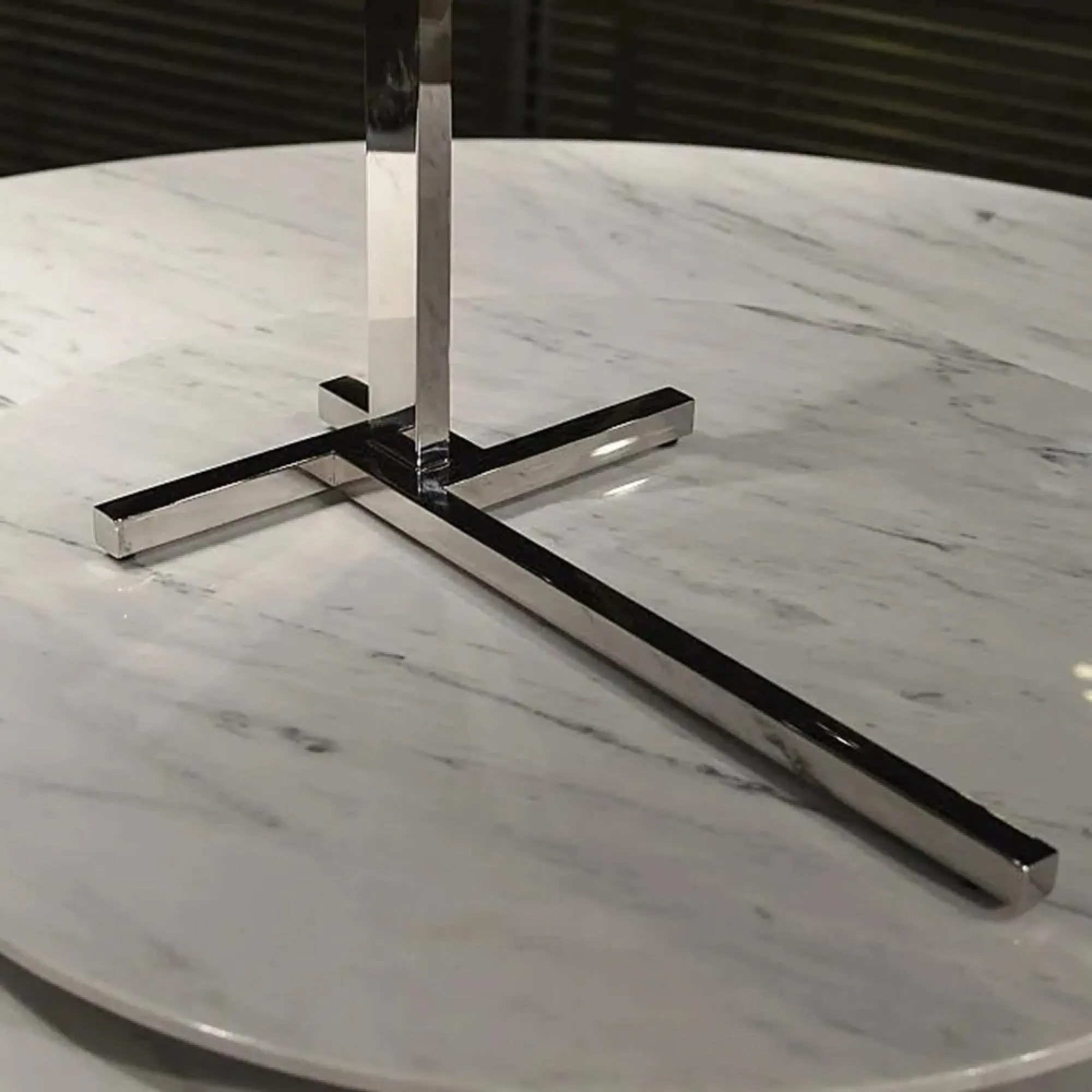 Flamingo Marble Accent Table with Steel Base
