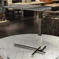 Flamingo Marble Accent Table with Steel Base