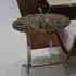 Flamingo Oval Accent Table with Steel Base - Marble