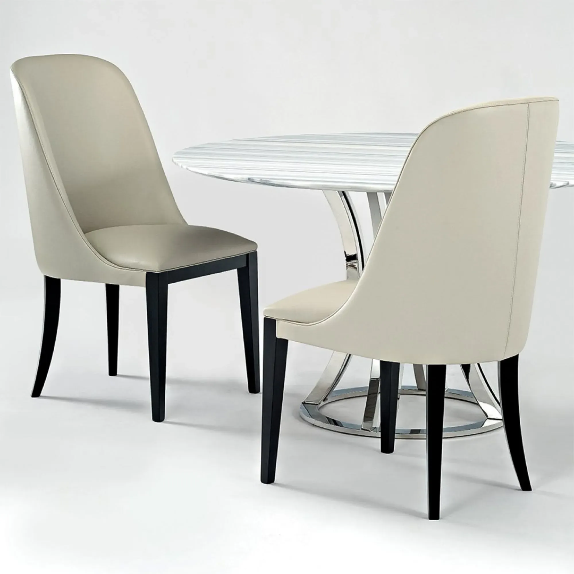 Flavia Leather Dining Chair