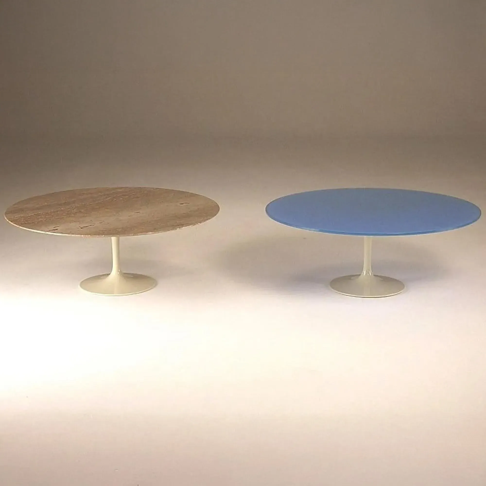 Flute Occasional Table - Marble, Metal