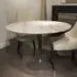 Flute Round Dining Table - Marble, Metal