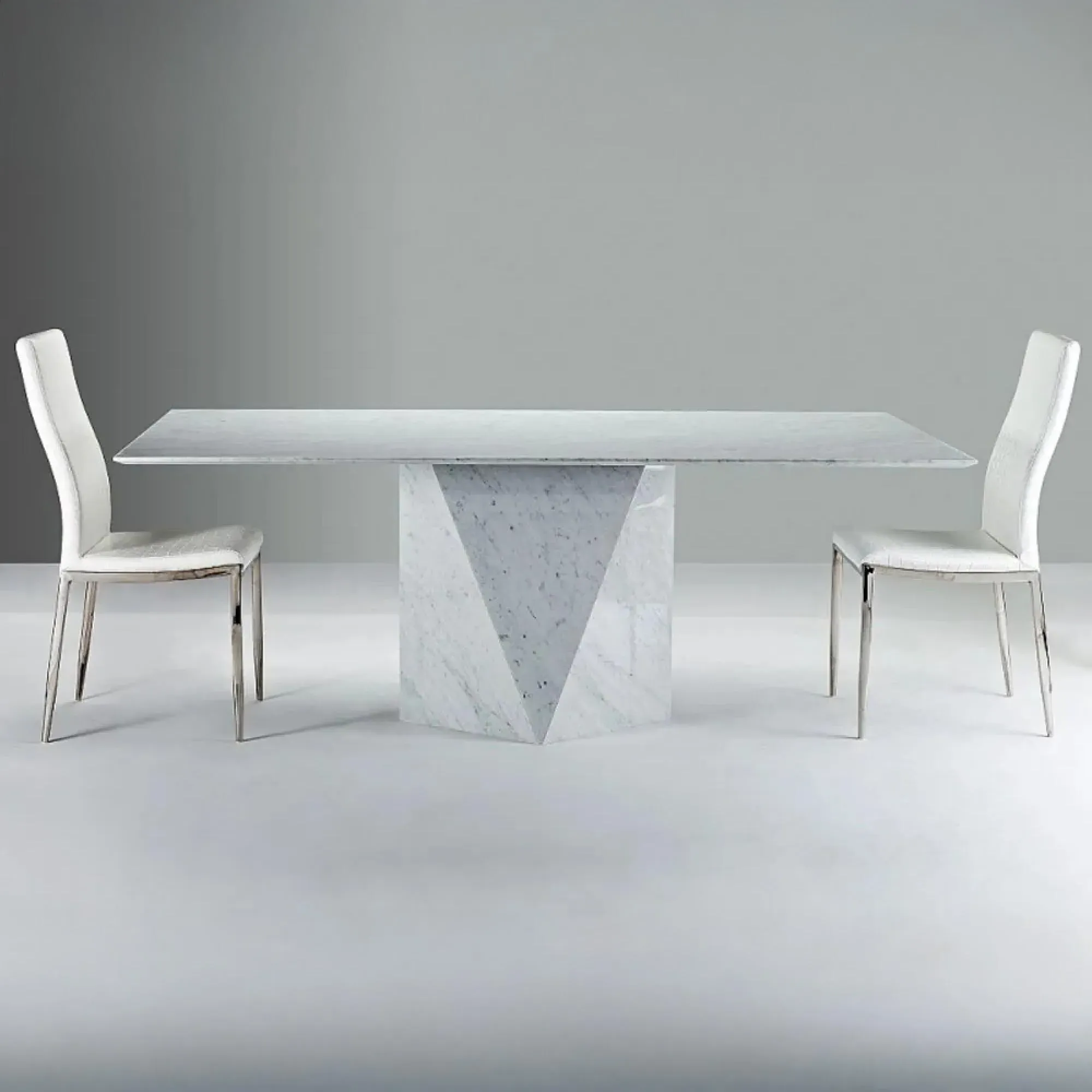 Freedom Pedestal Dining Table - Marble, Steel