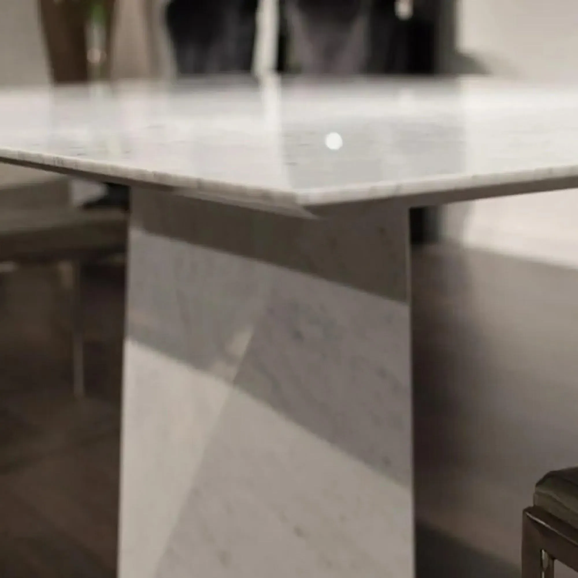 Freedom Pedestal Dining Table - Marble, Steel