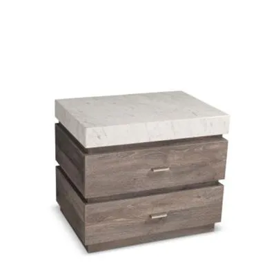 Goya 2 Drawer Bedside Cabinet - Marble Top image