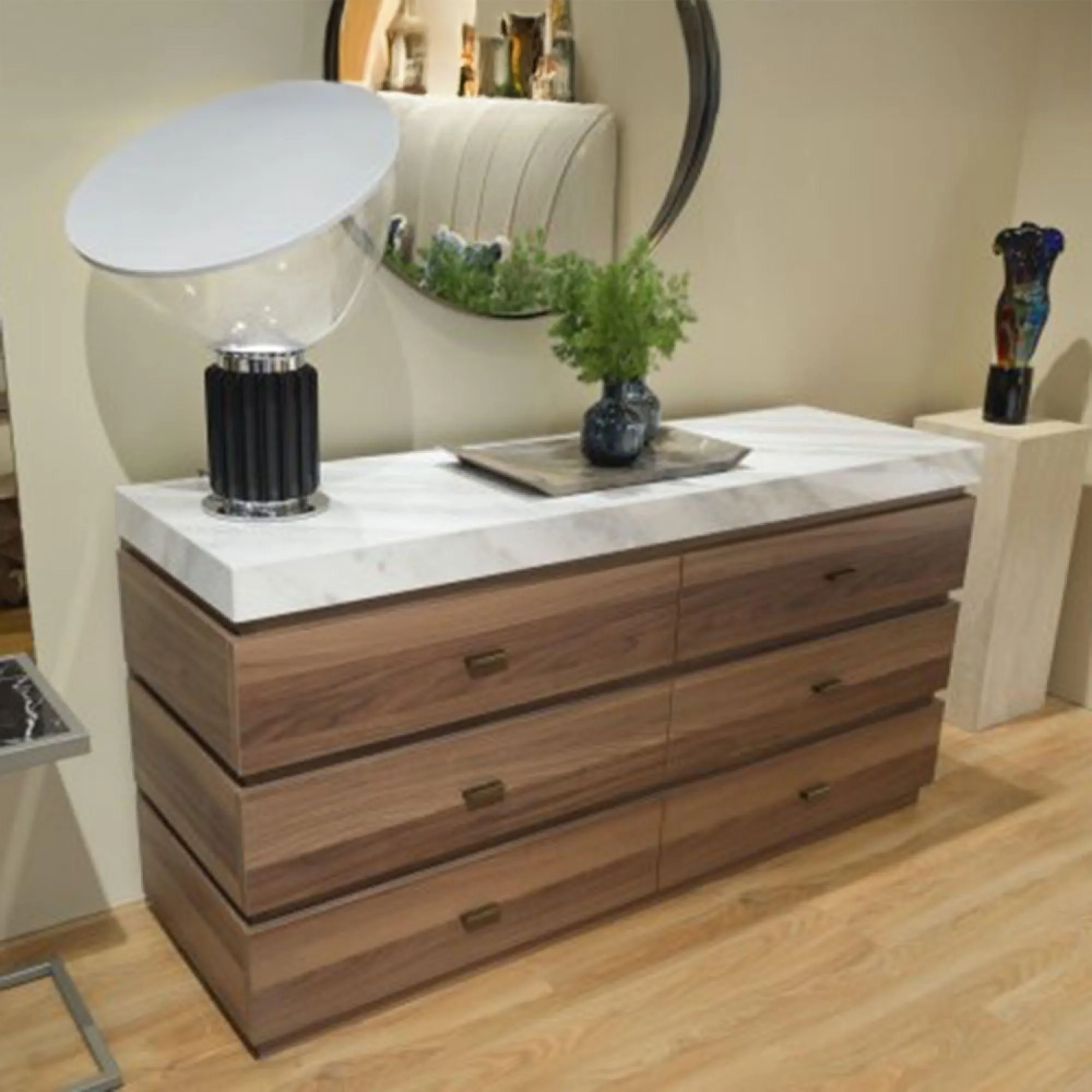 Goya 6 Drawer Dresser - Marble Top