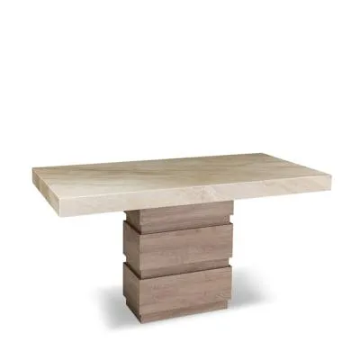 Goya Console Table with Pedestal Base - Marble image