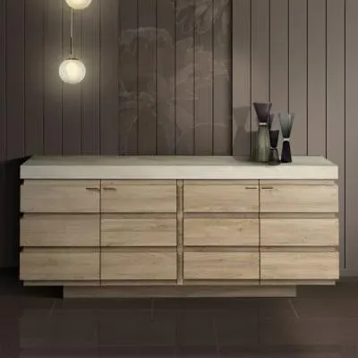 Goya Extra Large 4 Door Sideboard - Marble Top image