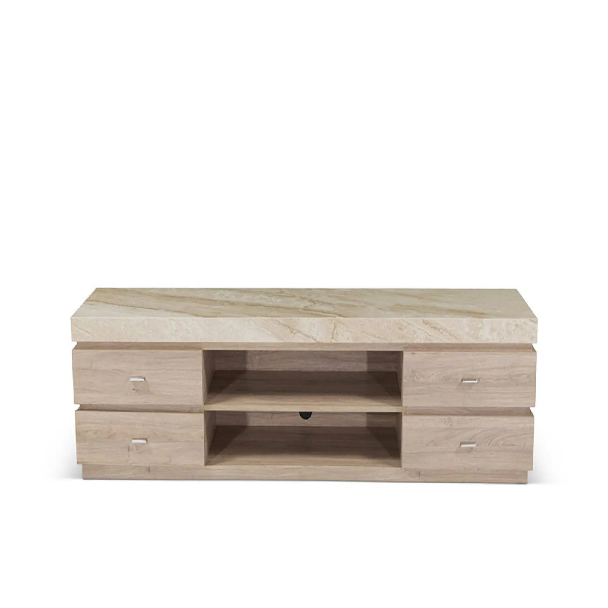 Goya Large TV Unit with 4 Drawers - Marble Top