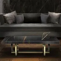 Harry Occasional Table with Metal Base - Marble