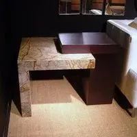 Helen Lamp Table - Marble, Wenge Wood