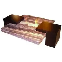 Helen Large Coffee Table - Marble, Wenge Wood