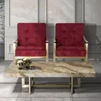 Horizon Occasional Table - Brown, Marble