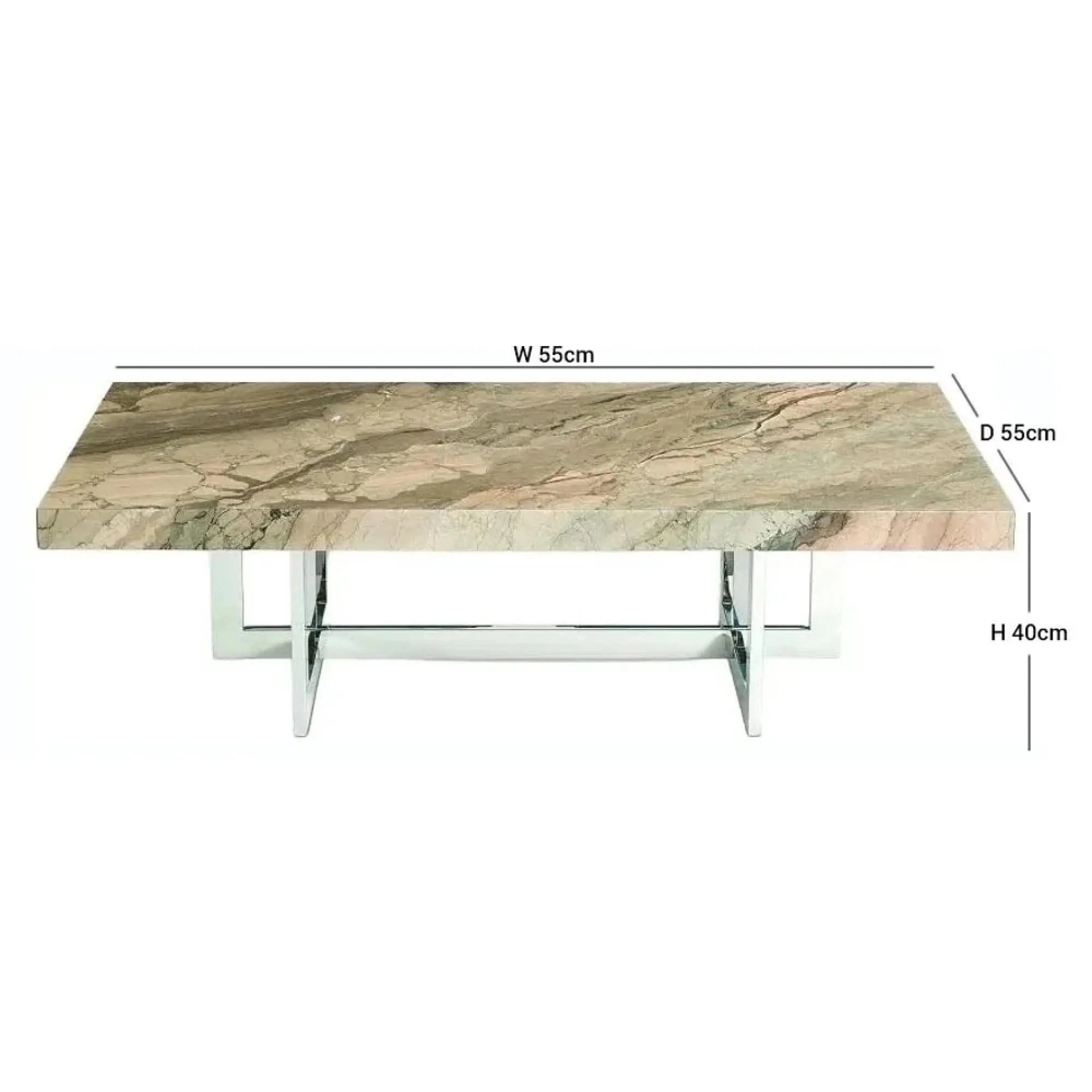 Horizon Occasional Table - Brown, Marble