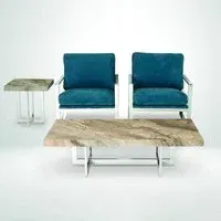 Horizon Occasional Table - Brown, Marble