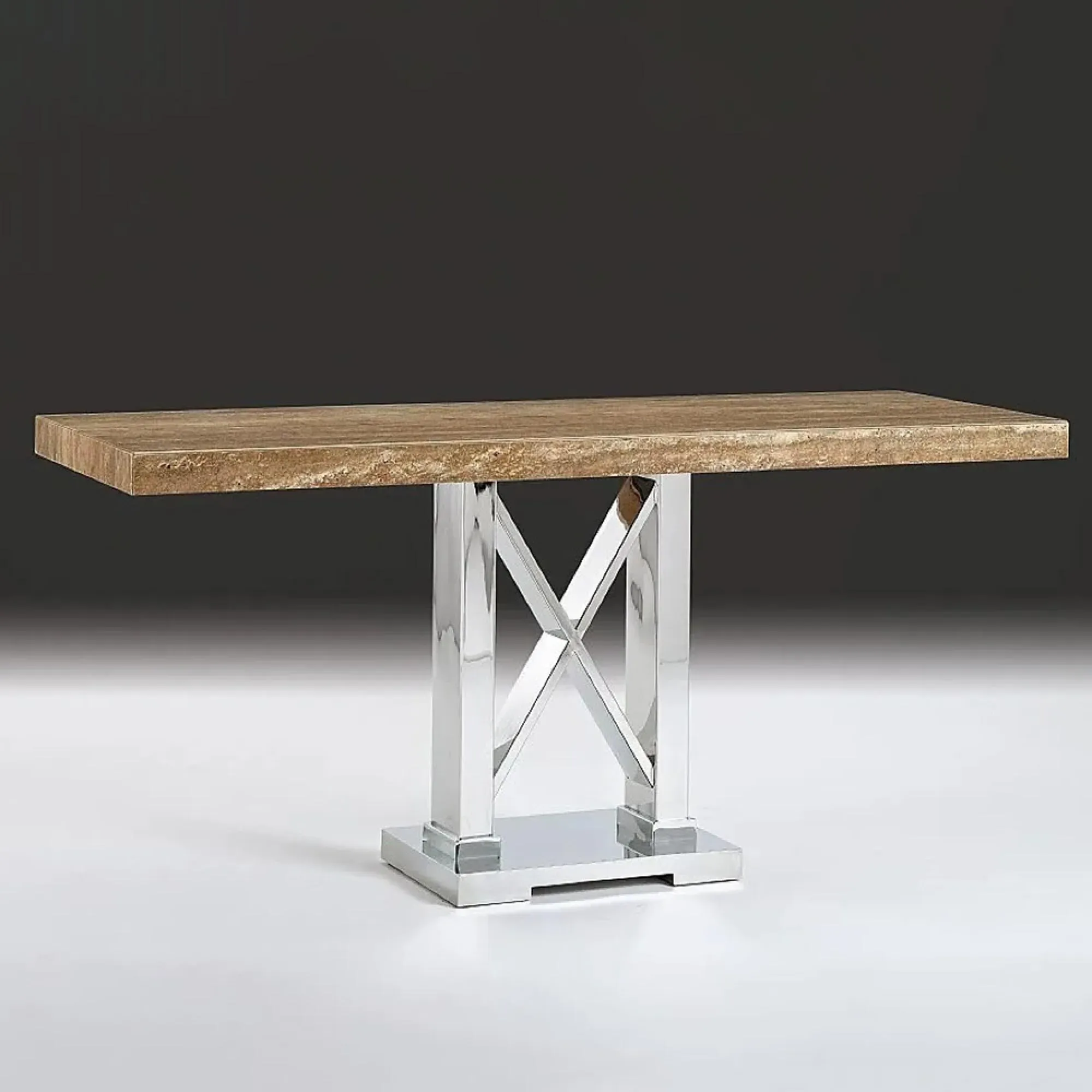 Impero Occasional Table - Marble, Stainless Steel