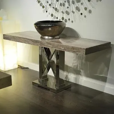 Impero Occasional Table - Marble, Stainless Steel image