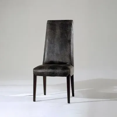 Juliette Leather Dining Chair with Wenge Legs