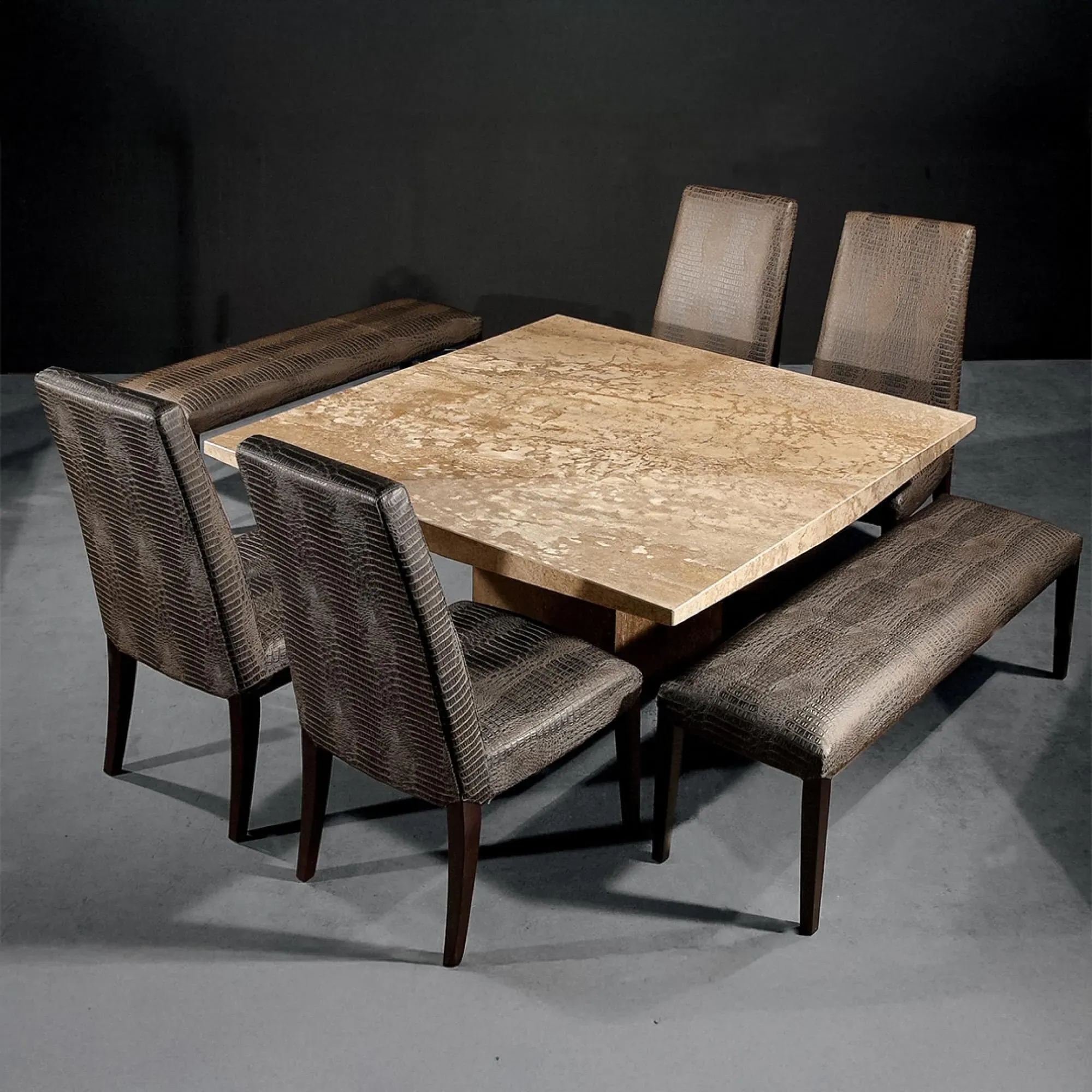 Juliette Nabuk Leather Dining Chair