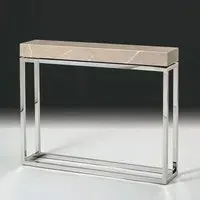 Kubo Console Table - Marble, Stainless Steel